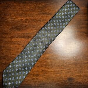 Club Room Olive and Blue Patterned Tie
